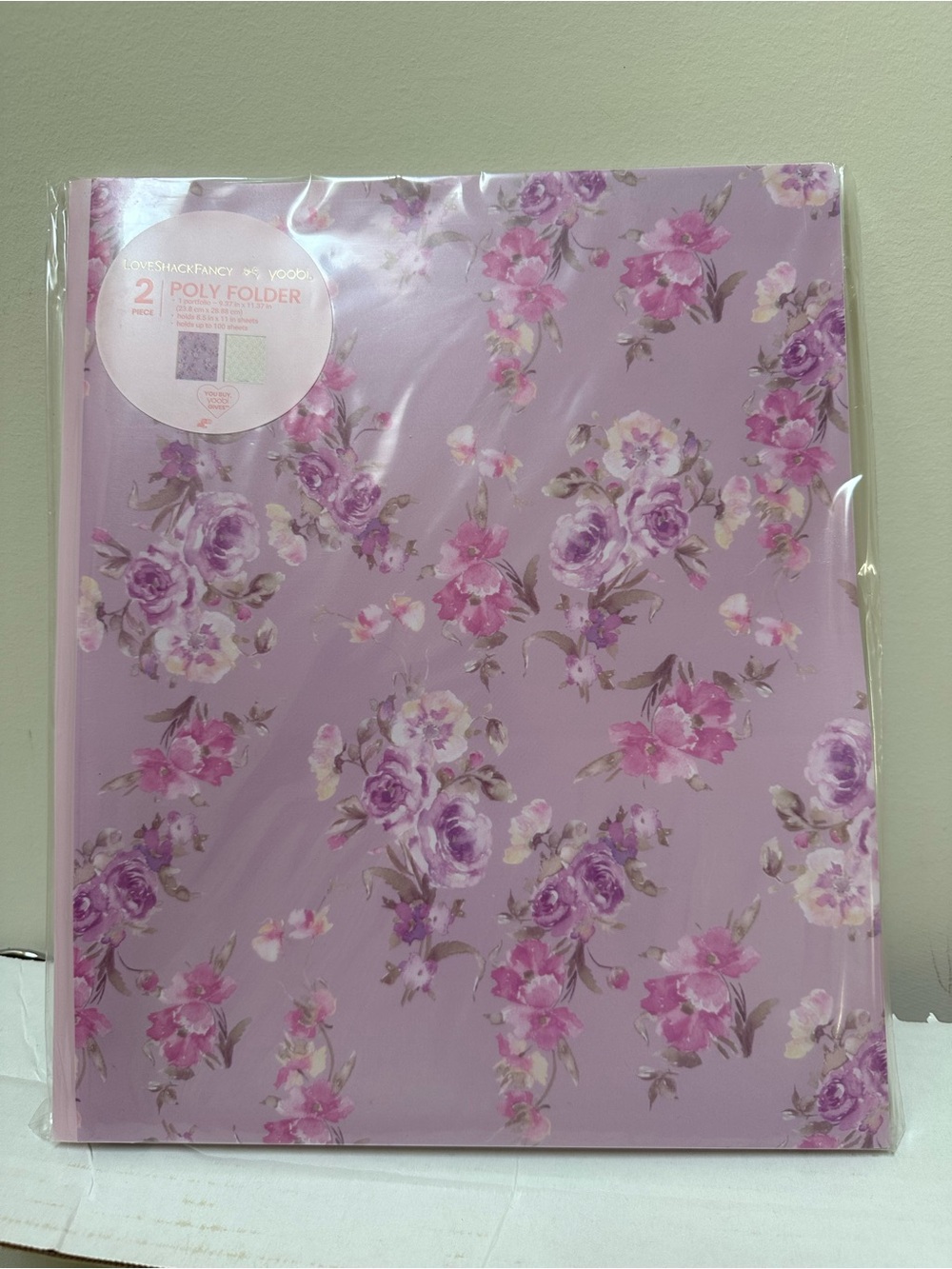 LoveShackFancy x Target - Yoobi Happy Thoughts, Coquette Bow 2pk Poly Folders